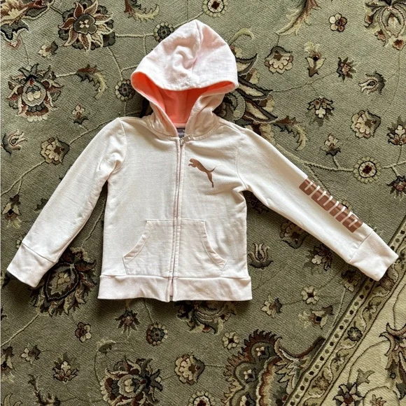 PUMA Soft White and Coral Hoodies size 3 - Picture 9 of 11